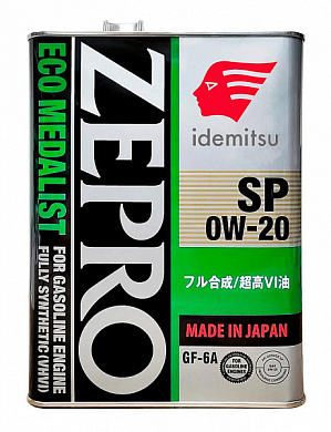 IDEMITSU ZEPRO ECO MEDALIST SP 0W-20